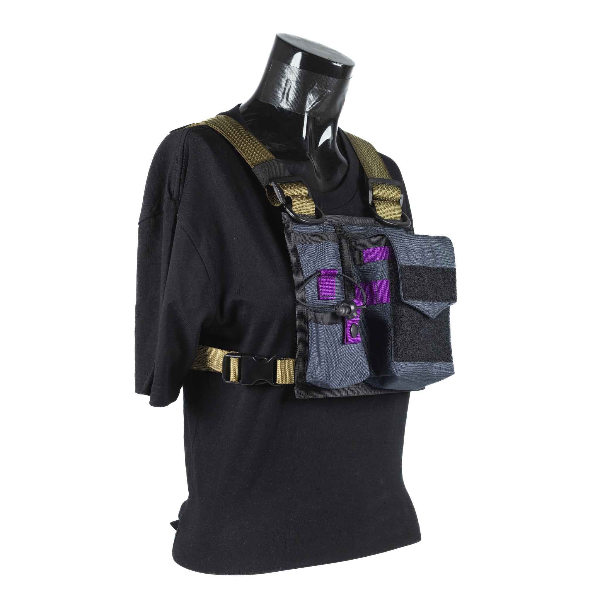 Chest Rig Type 4 (KHAKI/NAVY/PURPLE)