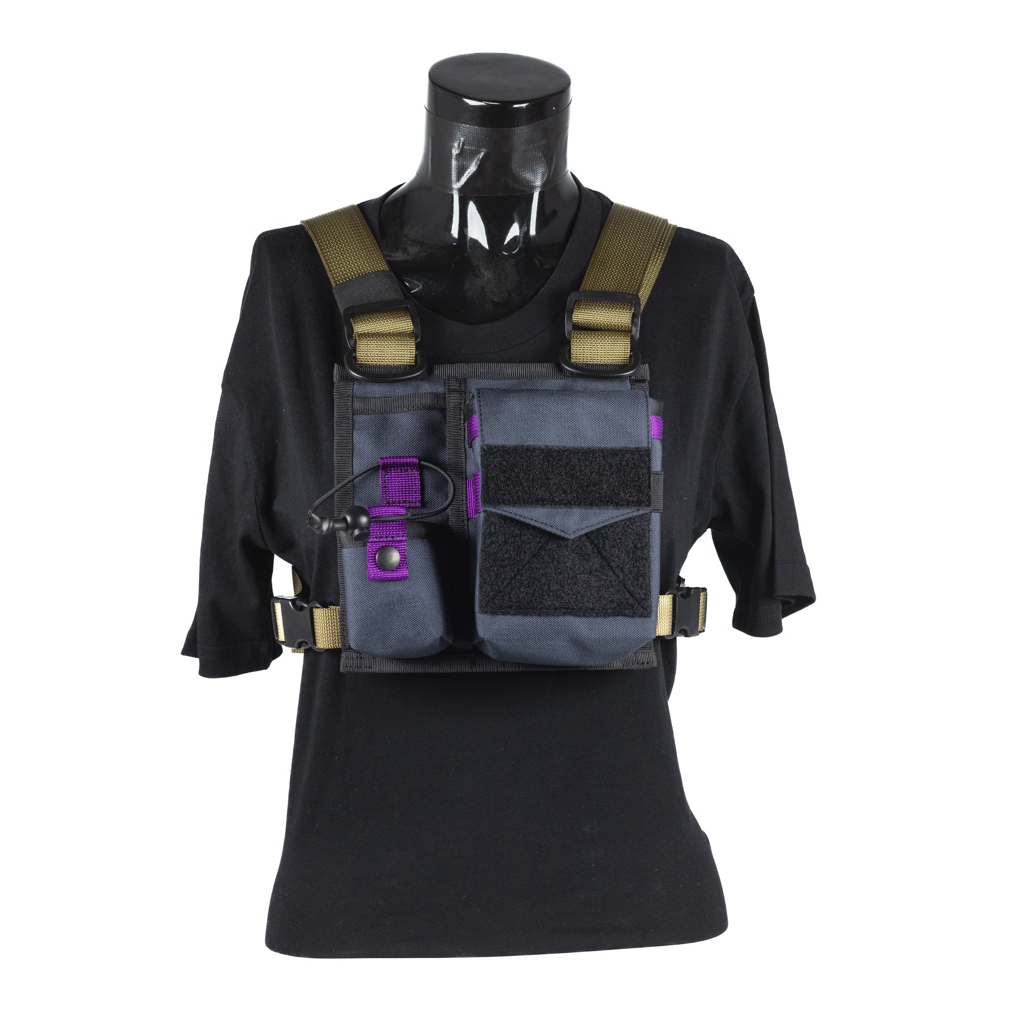 Chest Rig Type 4 (KHAKI/NAVY/PURPLE)